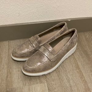 Cole Haan loafers golden sparkle